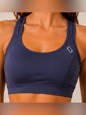 Moving Comfort 38C Purple-Gray High Impact Sports Bra Front Closure